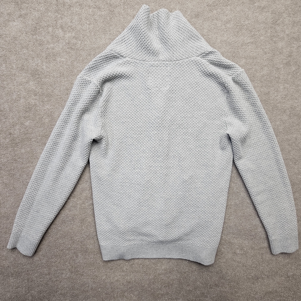 Hollister Shawl Collar Knit Button Cardigan Sweater Small Gray Y2K Preppy - Picture 13 of 15